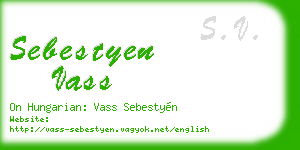 sebestyen vass business card